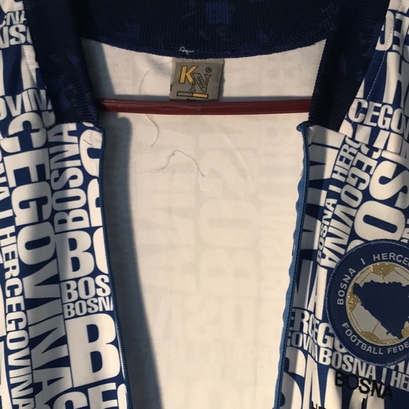 BOSNA I HERCEGOVINA FOOTBALL FEDERATION BLUE & WHITE SCENTED MEN’S JACKET. 3XL - Picture 14 of 16